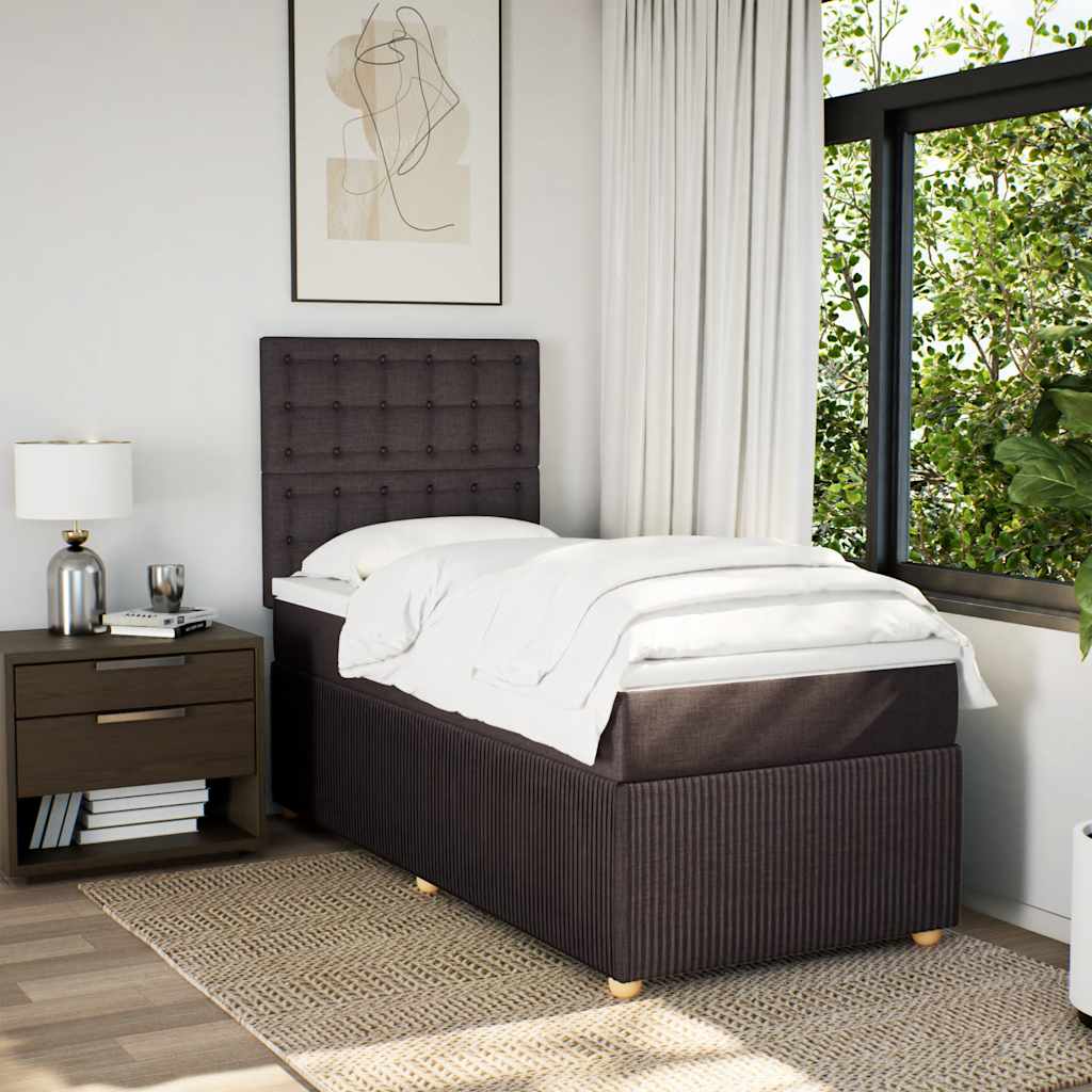 Sommier à lattes de lit avec matelas Marron foncé 100x200 cm - XIOS