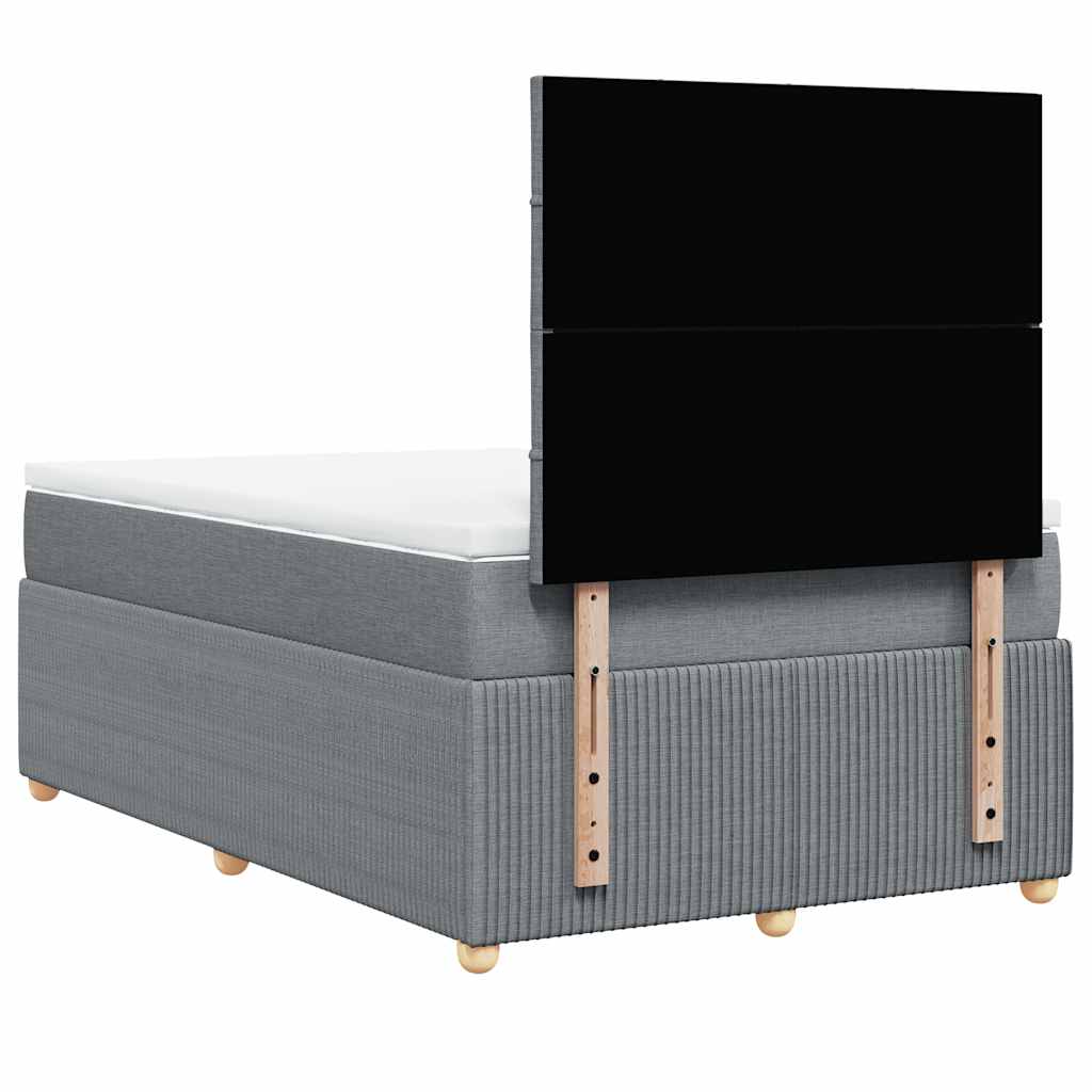 Sommier à lattes de lit avec matelas Gris clair 120x200cm Tissu - XIOS