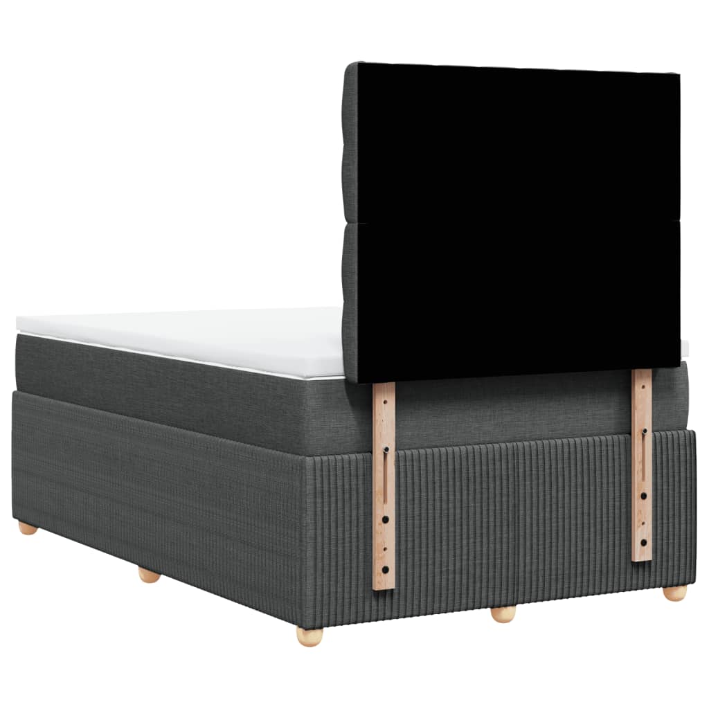 Sommier à lattes de lit avec matelas Gris foncé 120x200cm Tissu - XIOS