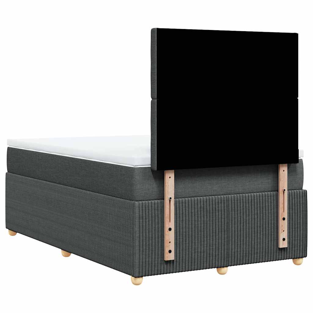 Sommier à lattes de lit avec matelas Gris foncé 120x200cm Tissu - XIOS