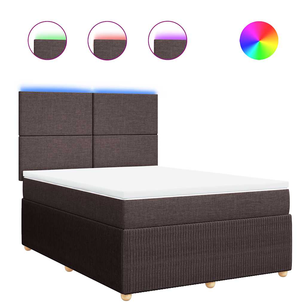 Sommier à lattes de lit avec matelas Marron foncé 140x190 cm - XIOS