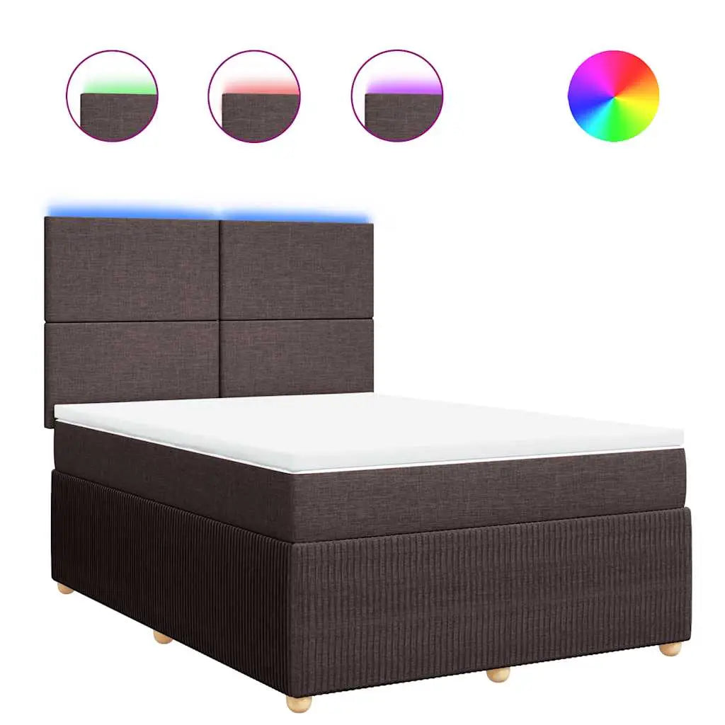 Sommier à lattes de lit avec matelas Marron foncé 140x190 cm - XIOS