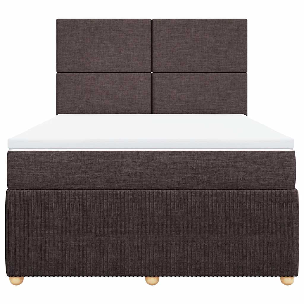 Sommier à lattes de lit avec matelas Marron foncé 140x190 cm - XIOS