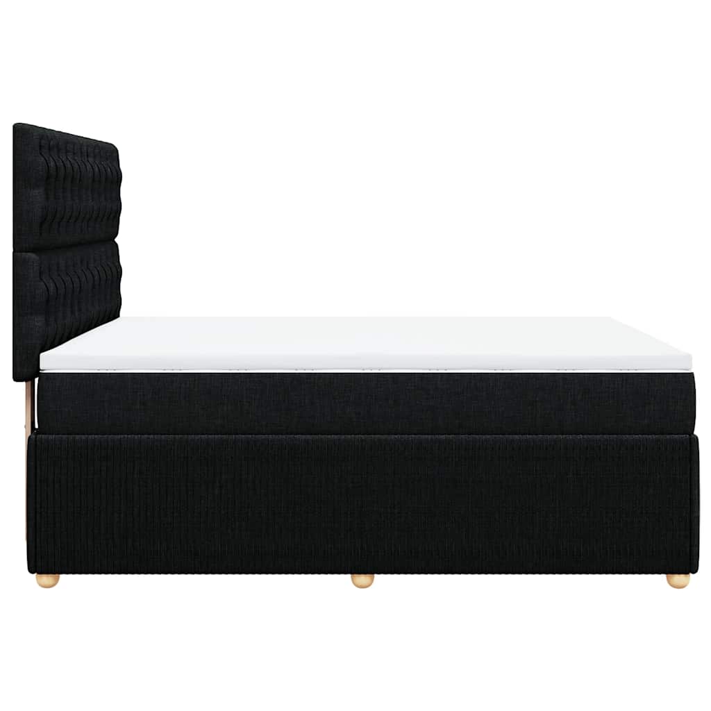 Sommier à lattes de lit avec matelas Noir 140x190 cm Tissu - XIOS
