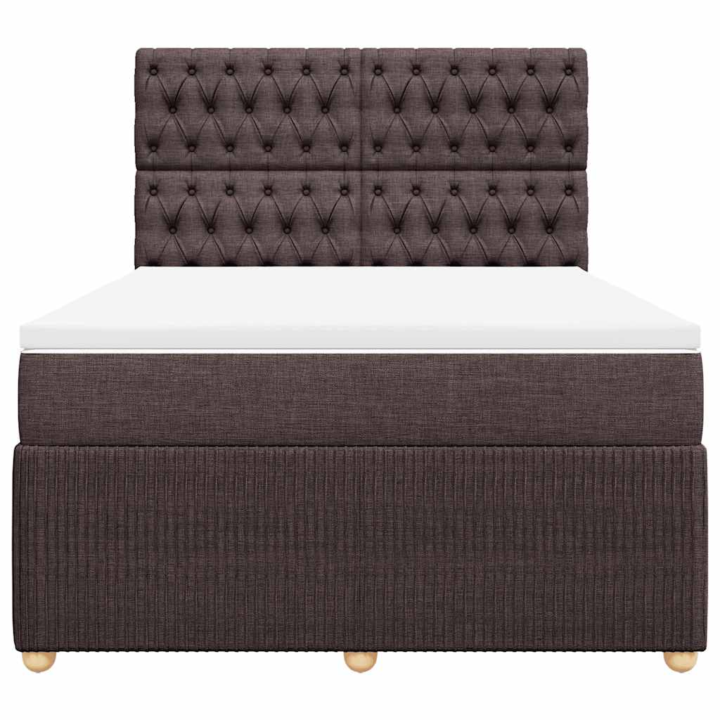 Sommier à lattes de lit avec matelas Marron foncé 140x190 cm - XIOS