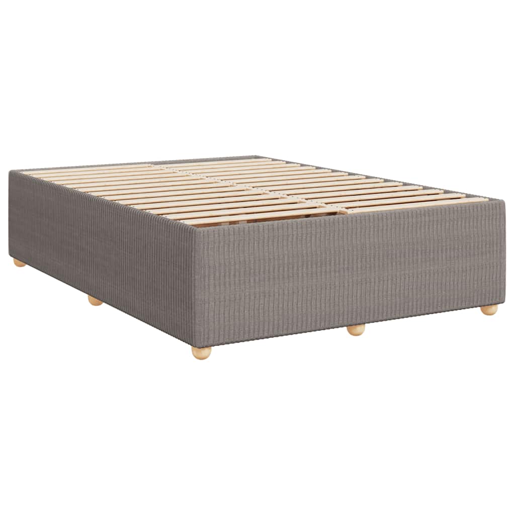 Sommier à lattes de lit avec matelas Taupe 140x190 cm Tissu - XIOS