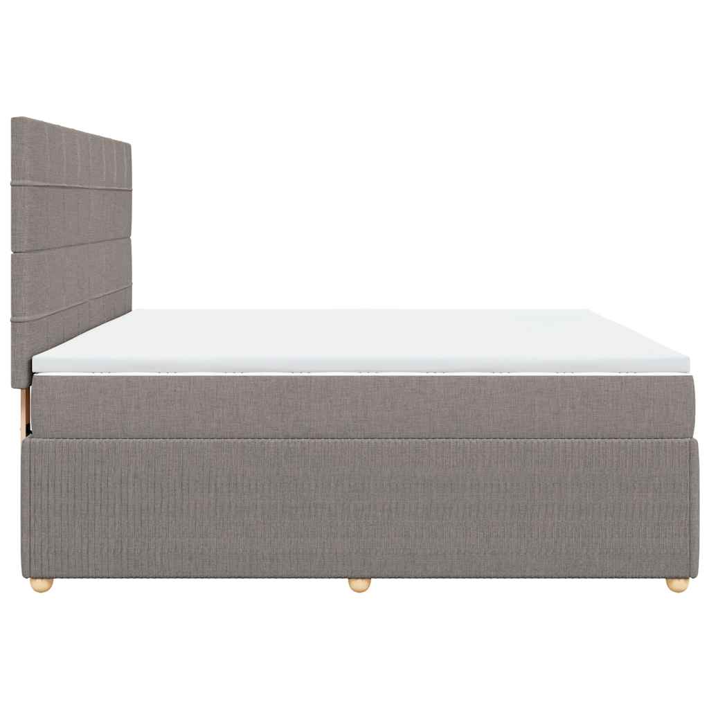 Sommier à lattes de lit avec matelas Taupe 180x200 cm Tissu - XIOS