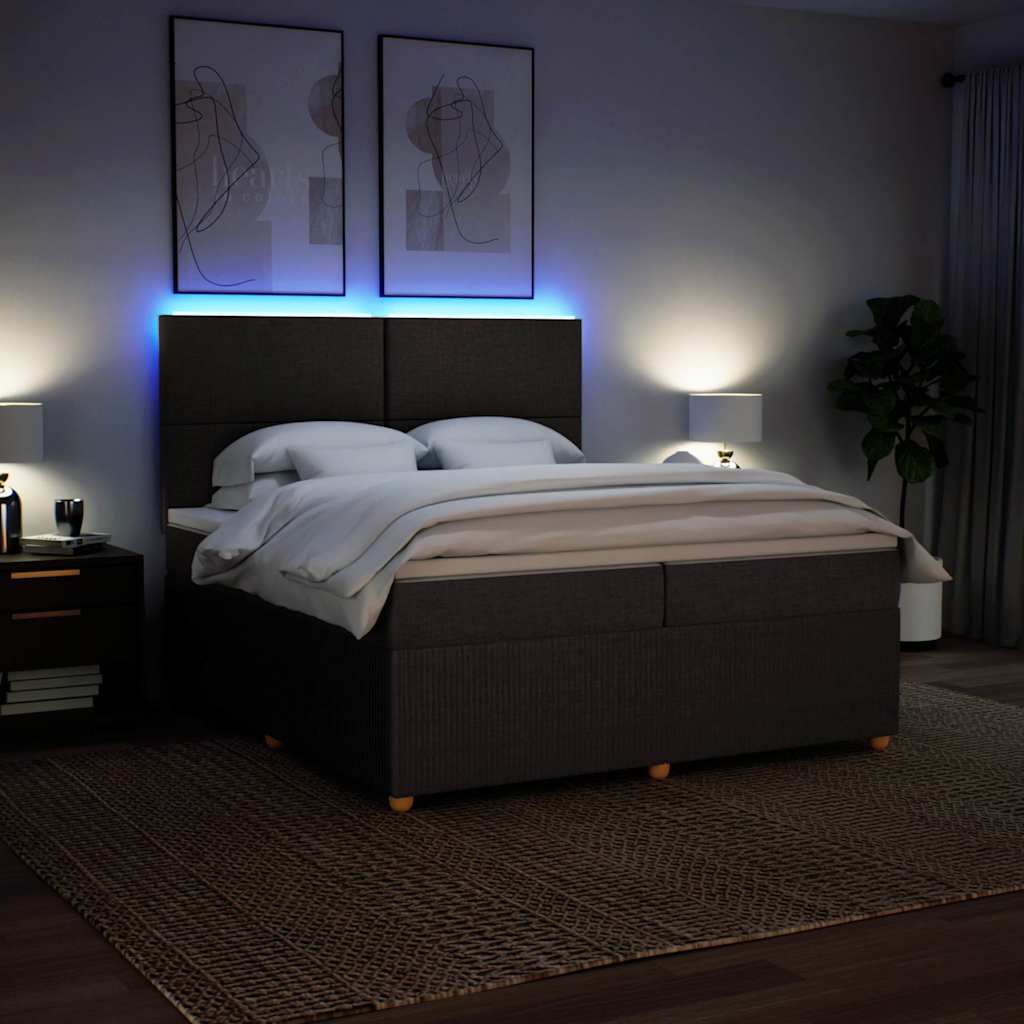 Sommier à lattes de lit avec matelas Marron foncé 200x200 cm - XIOS