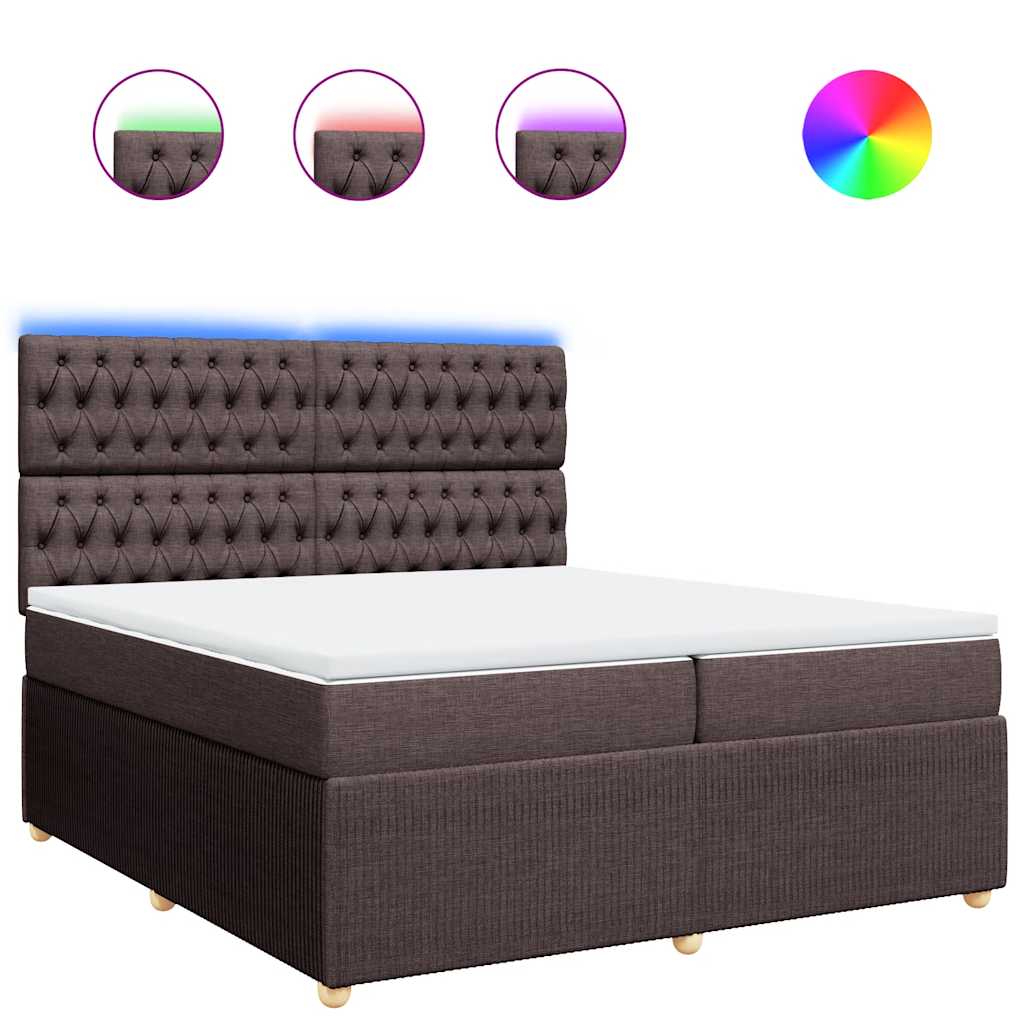 Sommier à lattes de lit avec matelas Marron foncé 200x200 cm - XIOS