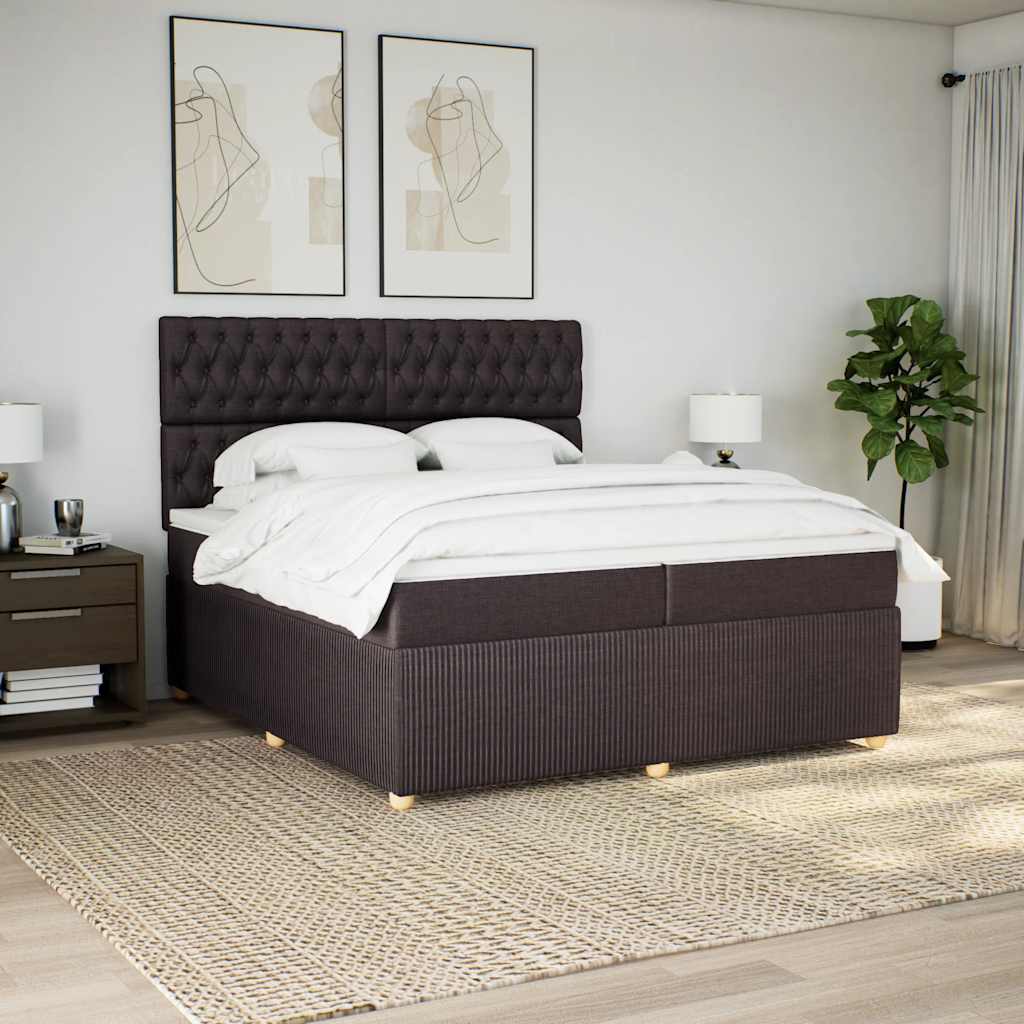 Sommier à lattes de lit avec matelas Marron foncé 200x200 cm - XIOS