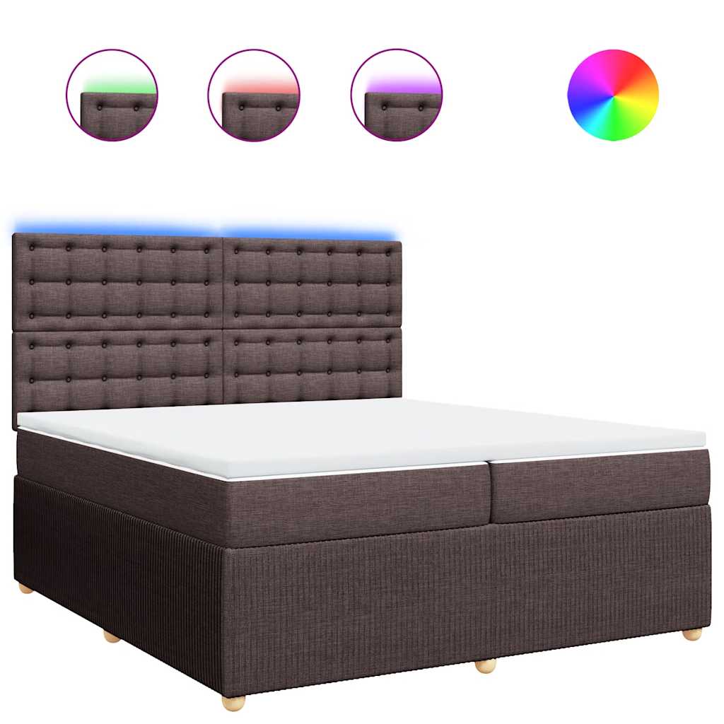 Sommier à lattes de lit avec matelas Marron foncé 200x200 cm - XIOS