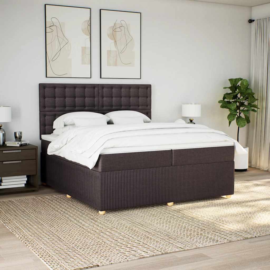 Sommier à lattes de lit avec matelas Marron foncé 200x200 cm - XIOS