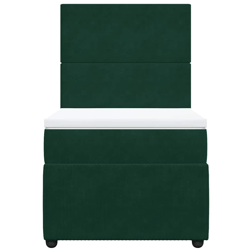 Sommier à lattes de lit et matelas Vert foncé 80x200 cm Velours - XIOS