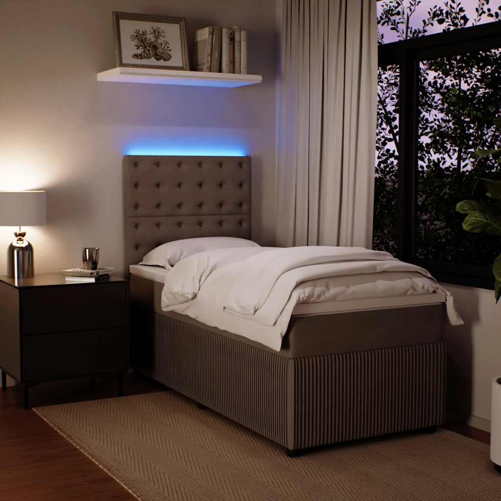 Sommier à lattes de lit et matelas Gris clair 80x200 cm Velours - XIOS