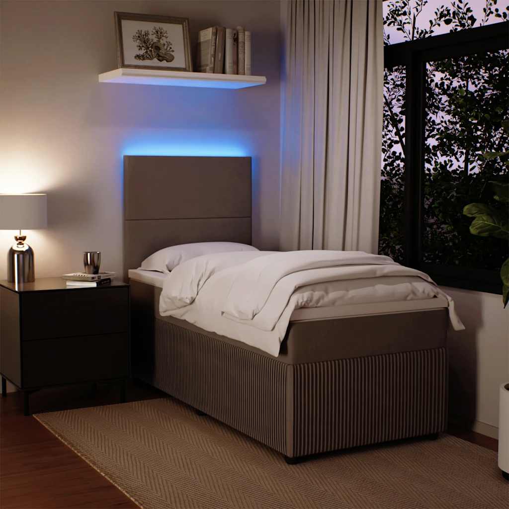 Sommier à lattes de lit et matelas Gris clair 90x190 cm Velours - XIOS