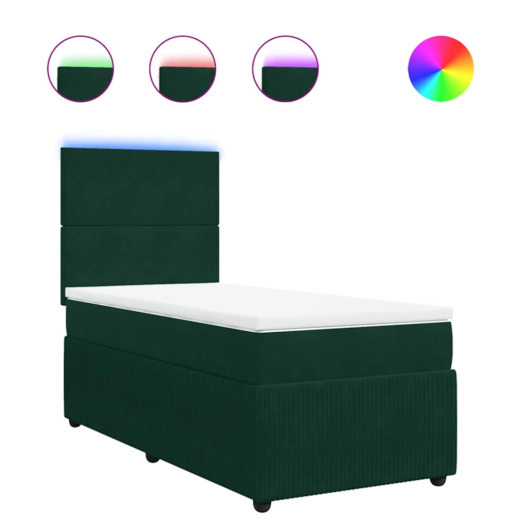 Sommier à lattes de lit avec matelas Vert foncé 90x190 cm - XIOS