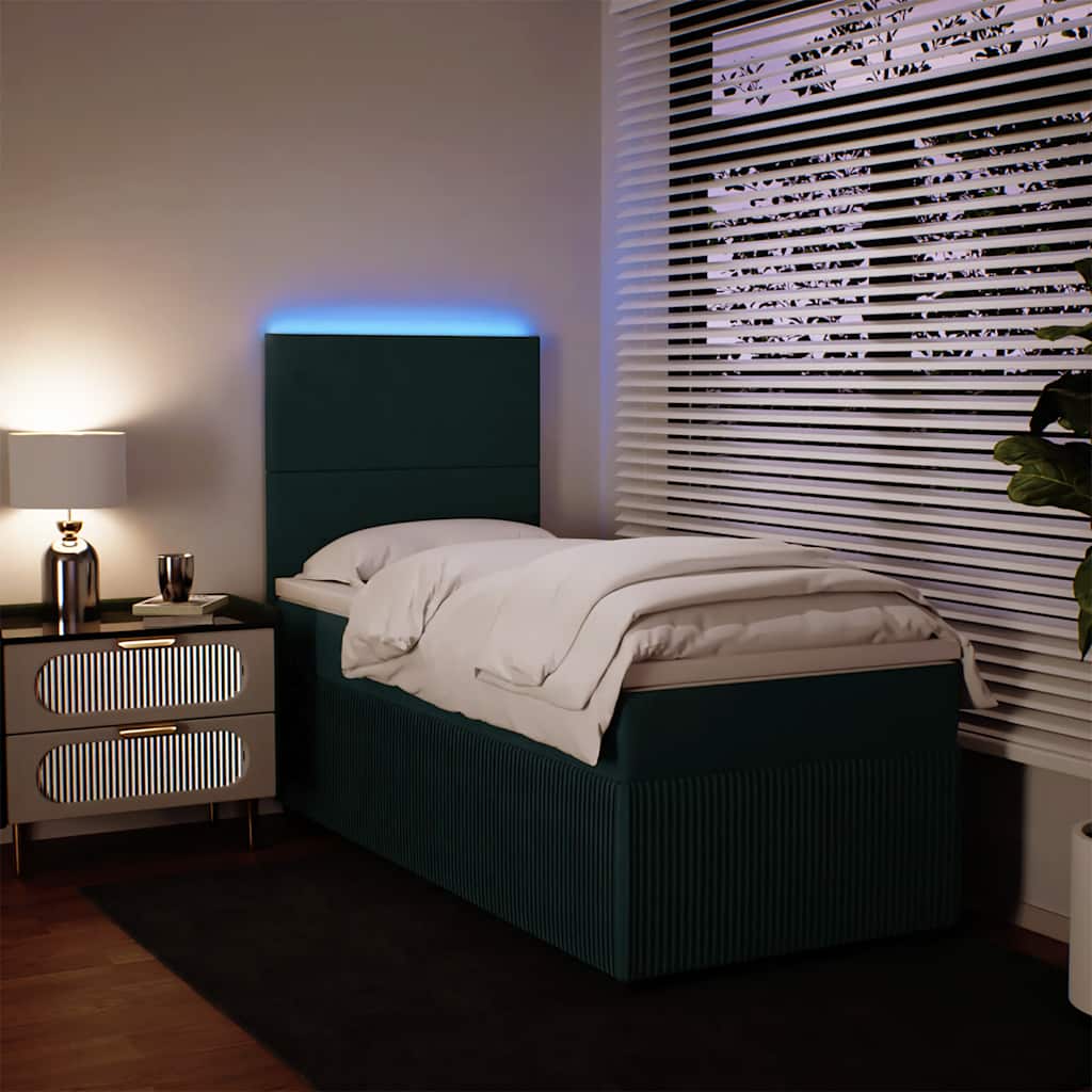 Sommier à lattes de lit avec matelas Vert foncé 90x190 cm - XIOS