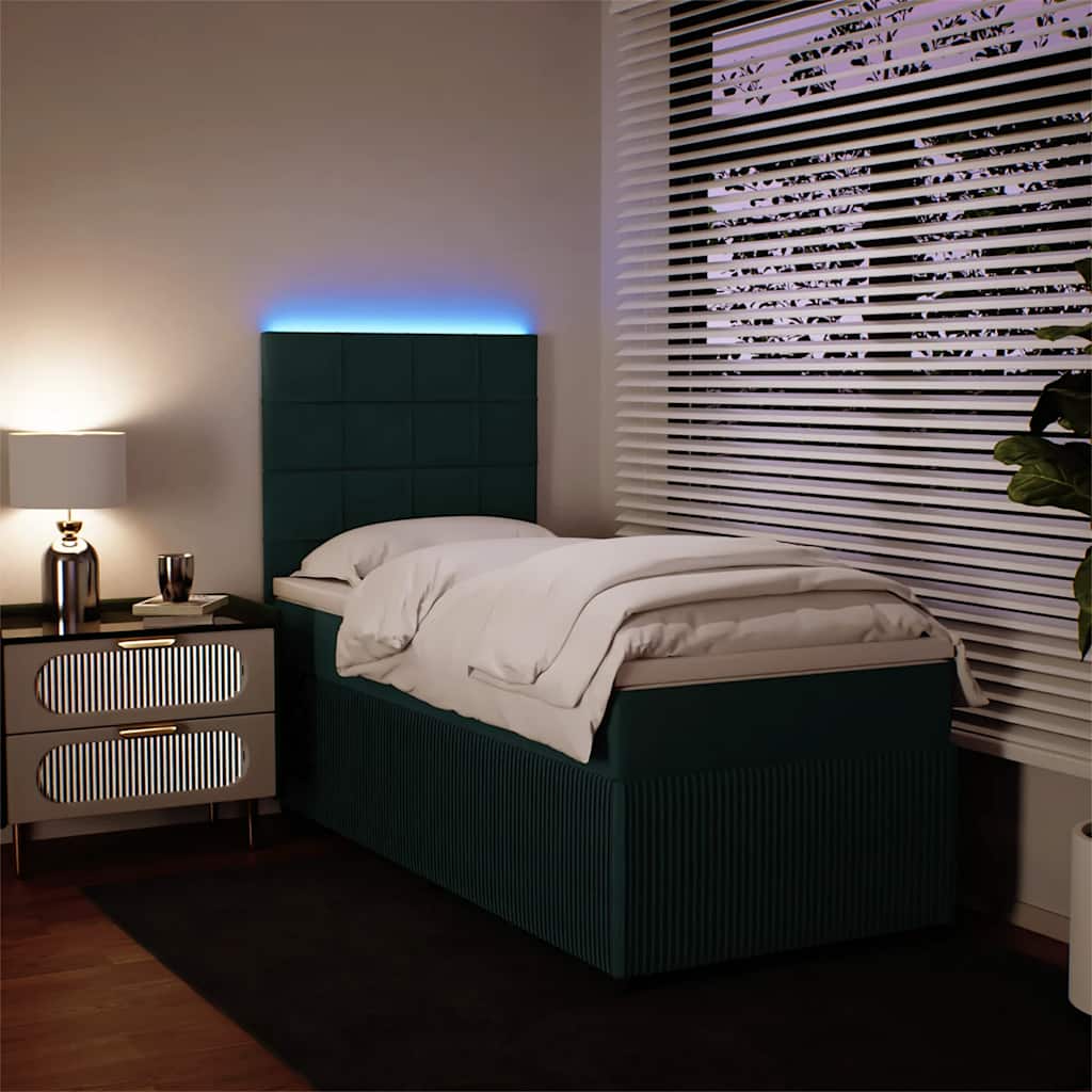 Sommier à lattes de lit avec matelas Vert foncé 90x190 cm - XIOS