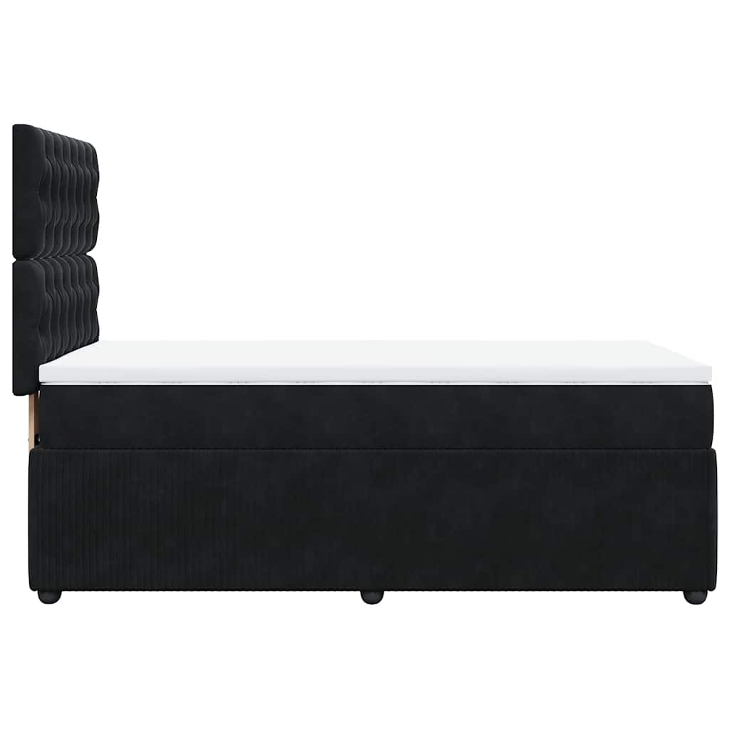 Sommier à lattes de lit avec matelas Noir 90x190 cm Velours - XIOS