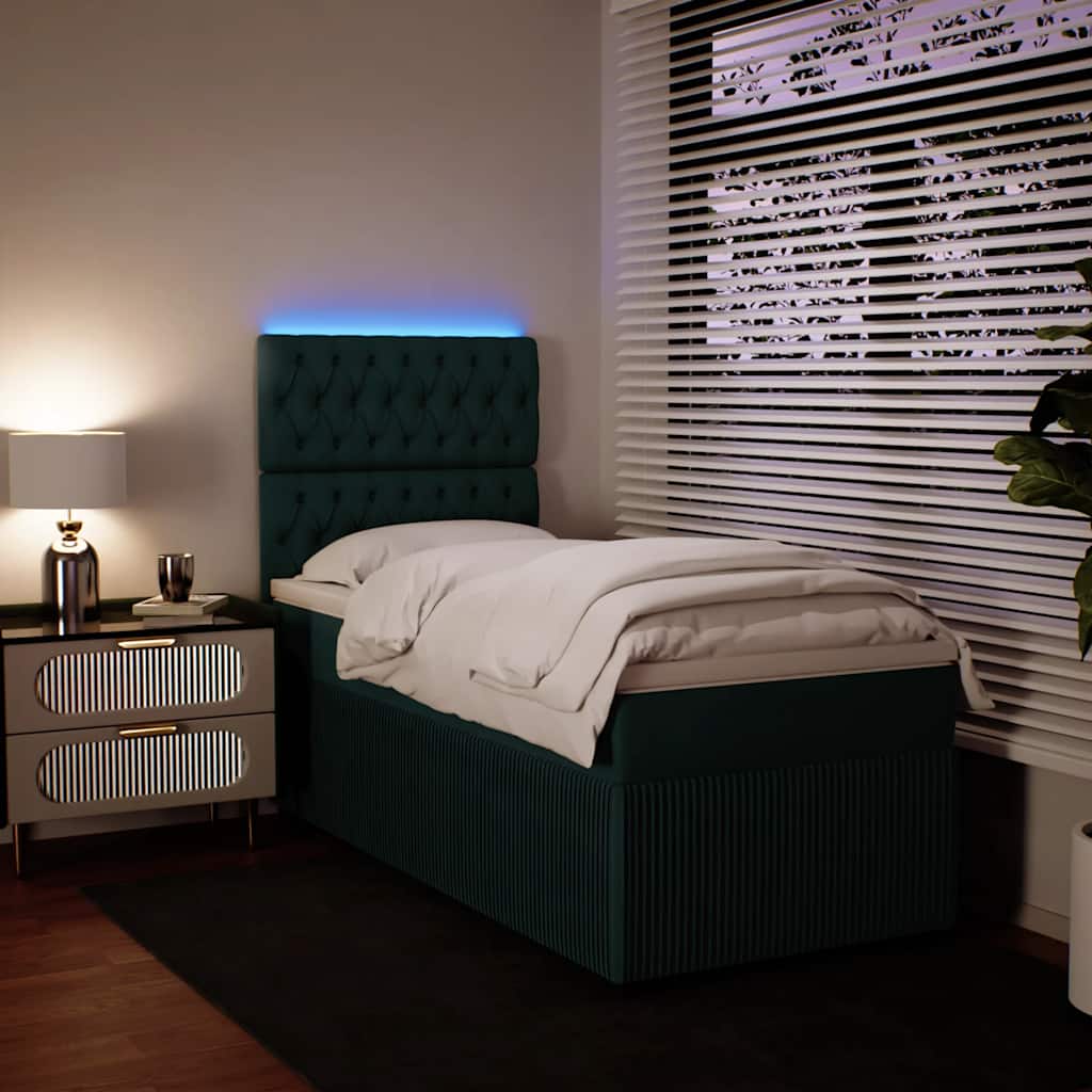 Sommier à lattes de lit avec matelas Vert foncé 90x190 cm - XIOS