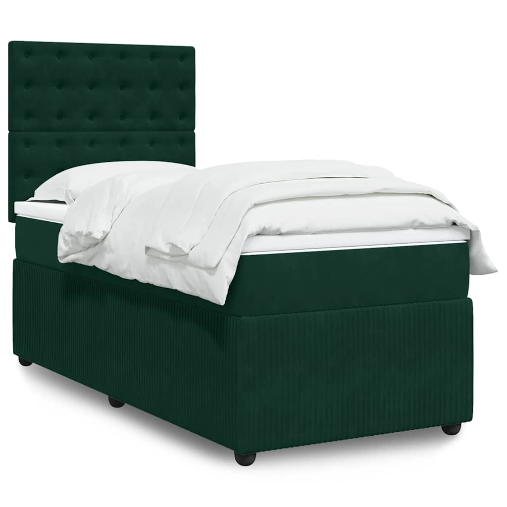 Sommier à lattes de lit avec matelas Vert foncé 90x190 cm - XIOS