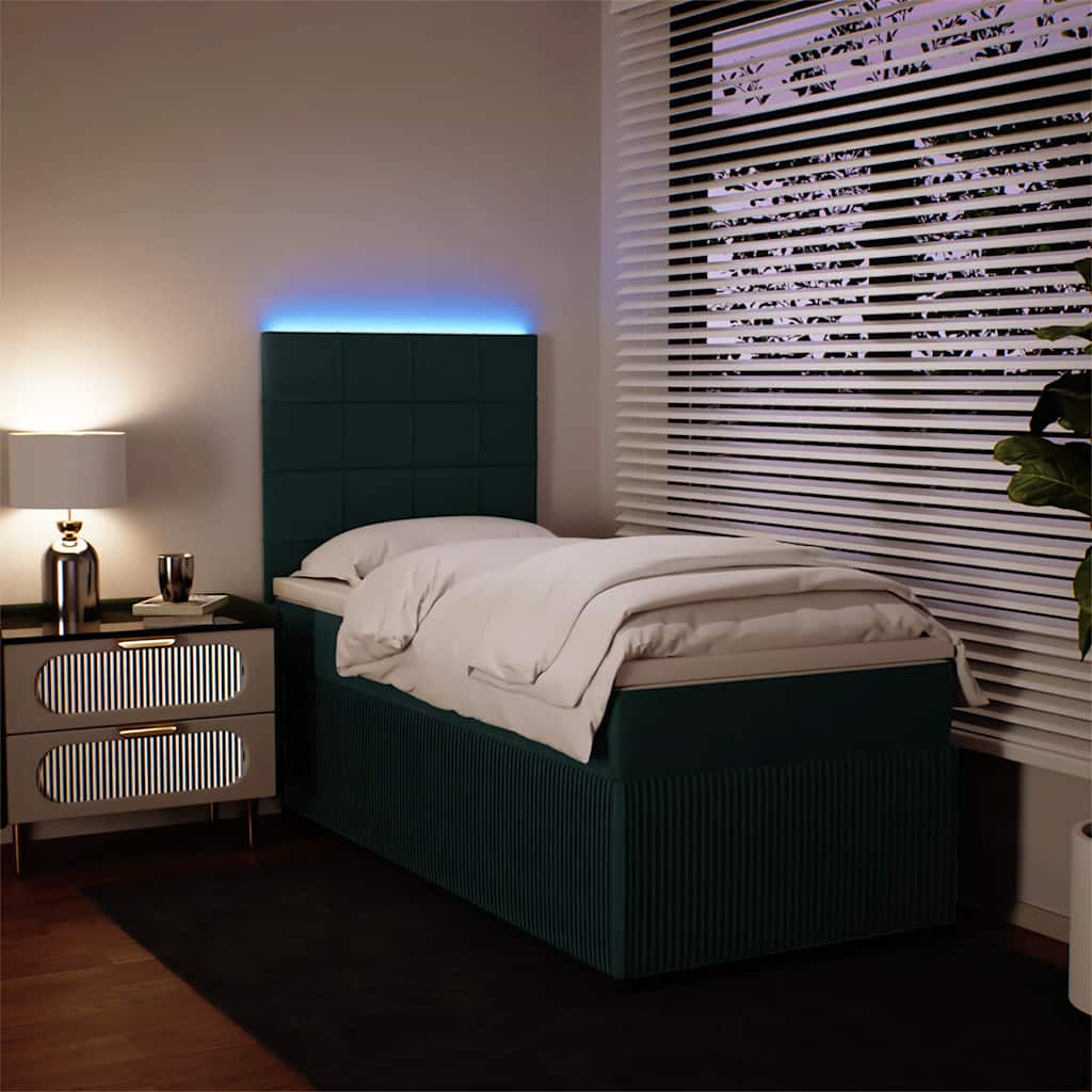 Sommier à lattes de lit avec matelas Vert foncé 90x200 cm - XIOS