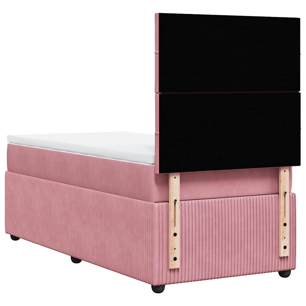 Sommier à lattes de lit avec matelas Rose 90x200 cm Velours - XIOS
