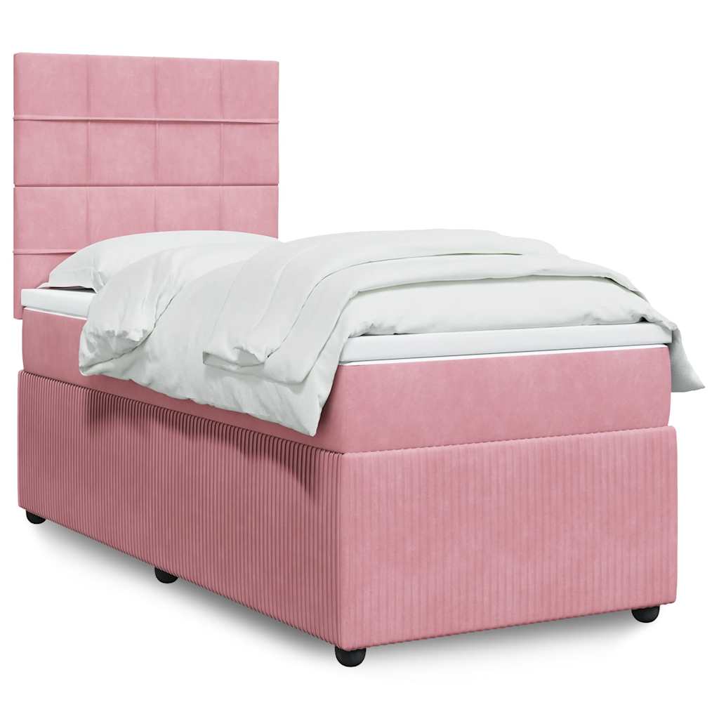 Sommier à lattes de lit avec matelas Rose 90x200 cm Velours - XIOS