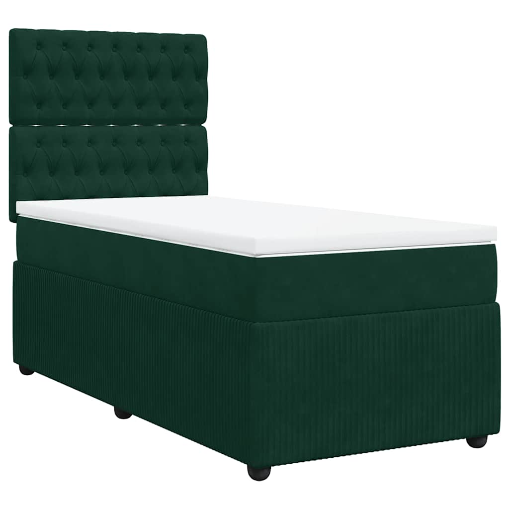 Sommier à lattes de lit avec matelas Vert foncé 90x200 cm - XIOS