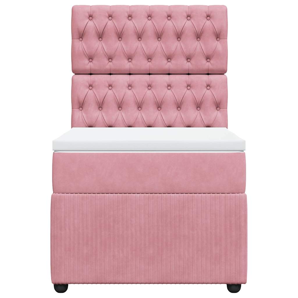 Sommier à lattes de lit avec matelas Rose 90x200 cm Velours - XIOS