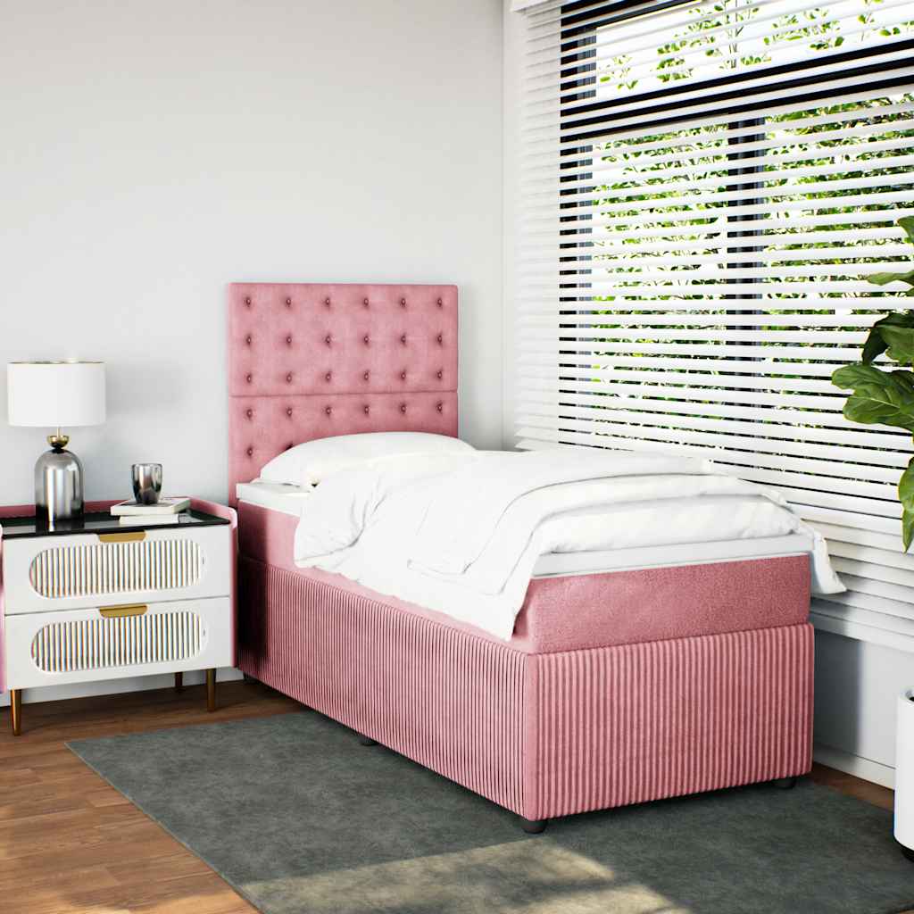 Sommier à lattes de lit avec matelas Rose 90x200 cm Velours - XIOS