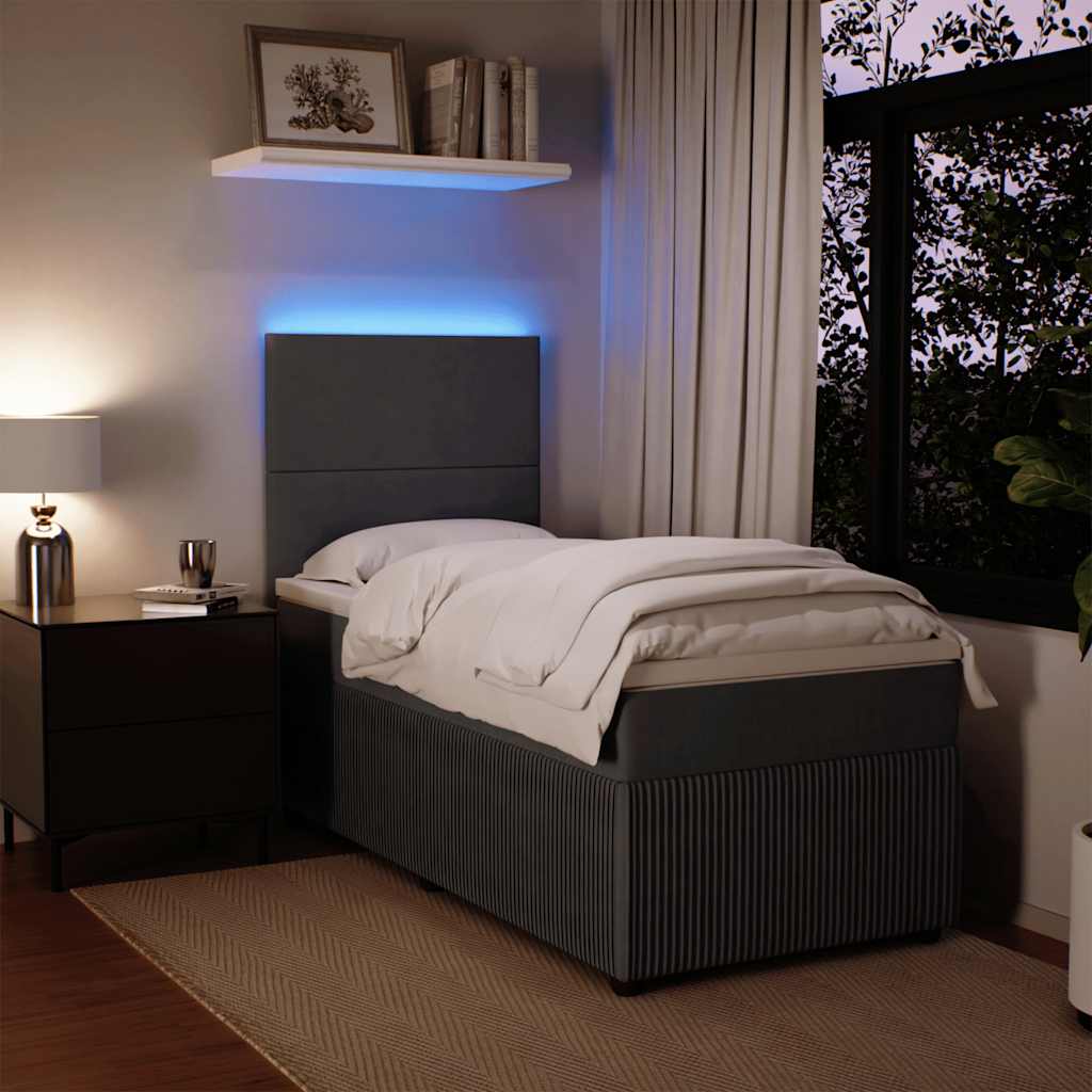 Sommier à lattes de lit avec matelas Gris foncé 100x200 cm - XIOS