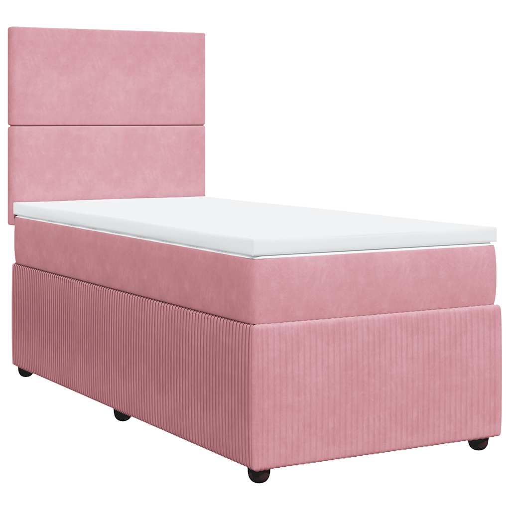 Sommier à lattes de lit avec matelas Rose 100x200 cm Velours - XIOS