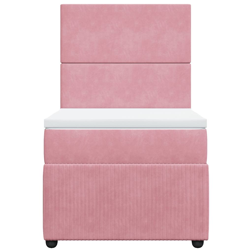 Sommier à lattes de lit avec matelas Rose 100x200 cm Velours - XIOS