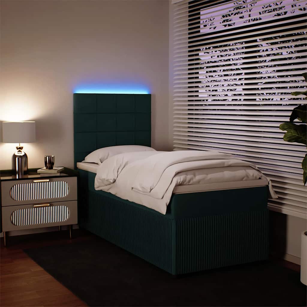 Sommier à lattes de lit avec matelas Vert foncé 100x200 cm - XIOS