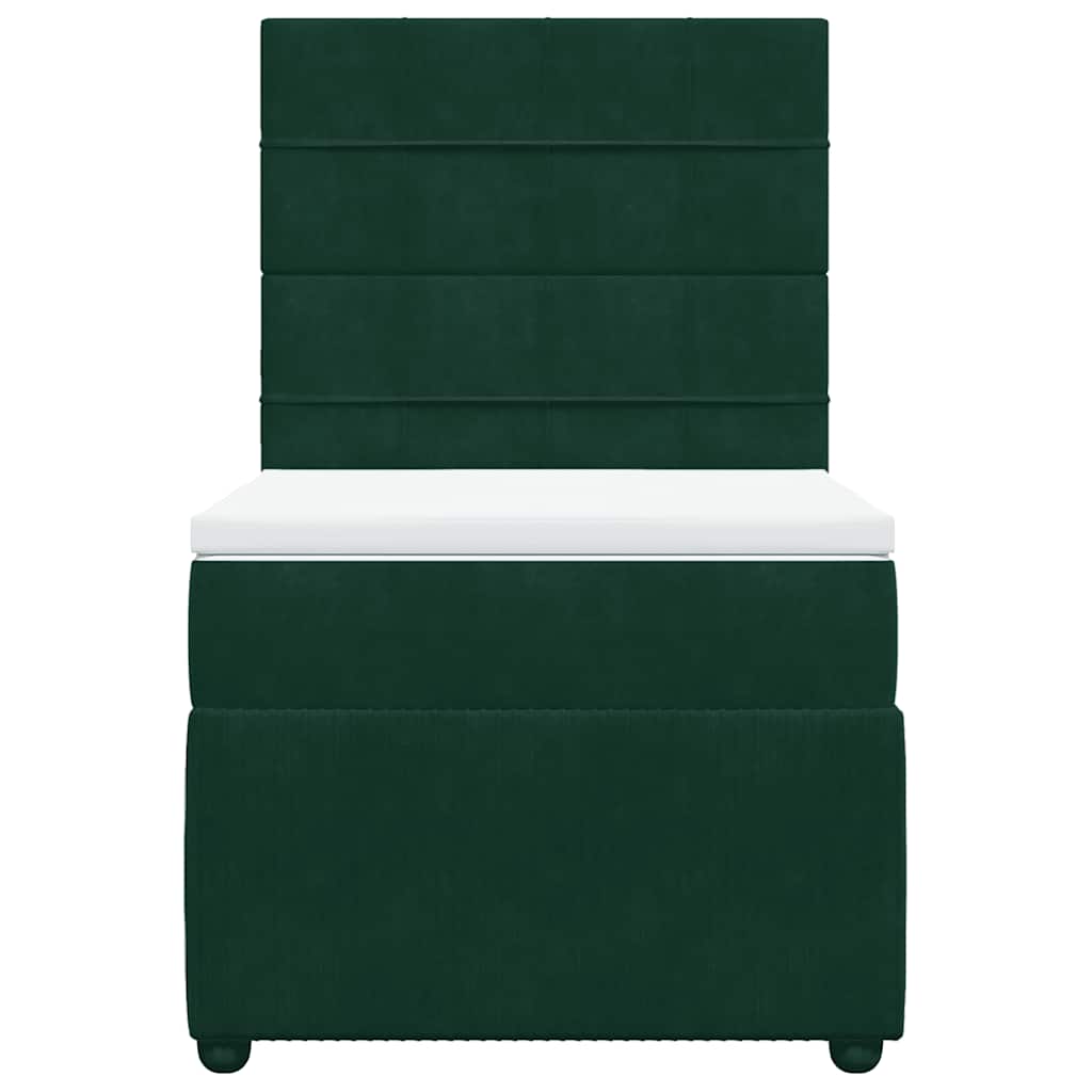 Sommier à lattes de lit avec matelas Vert foncé 100x200 cm - XIOS