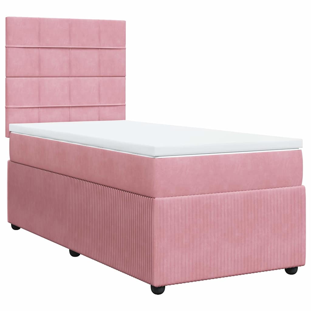 Sommier à lattes de lit avec matelas Rose 100x200 cm Velours - XIOS