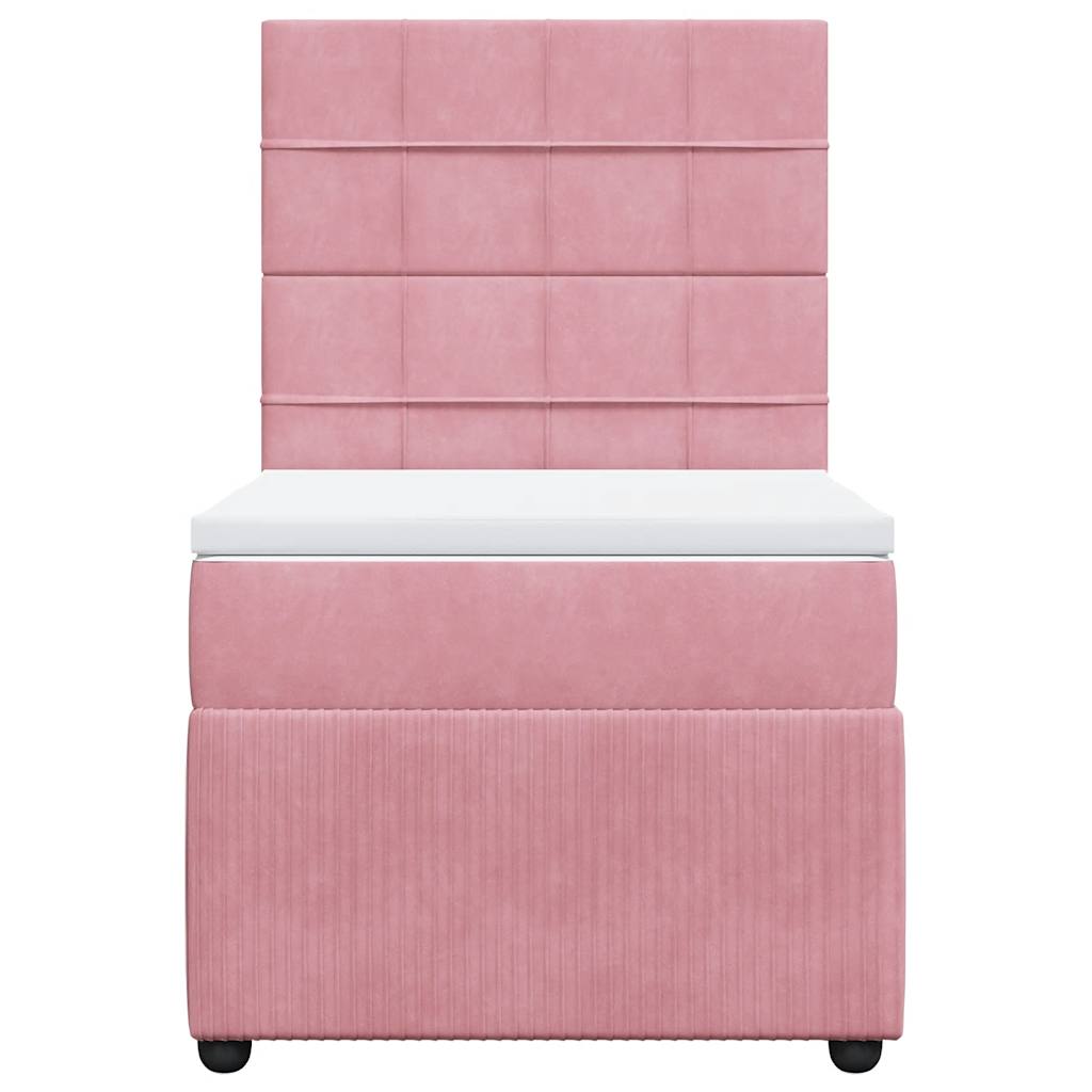 Sommier à lattes de lit avec matelas Rose 100x200 cm Velours - XIOS