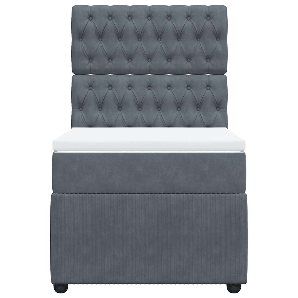 Sommier à lattes de lit avec matelas Gris foncé 100x200 cm - XIOS