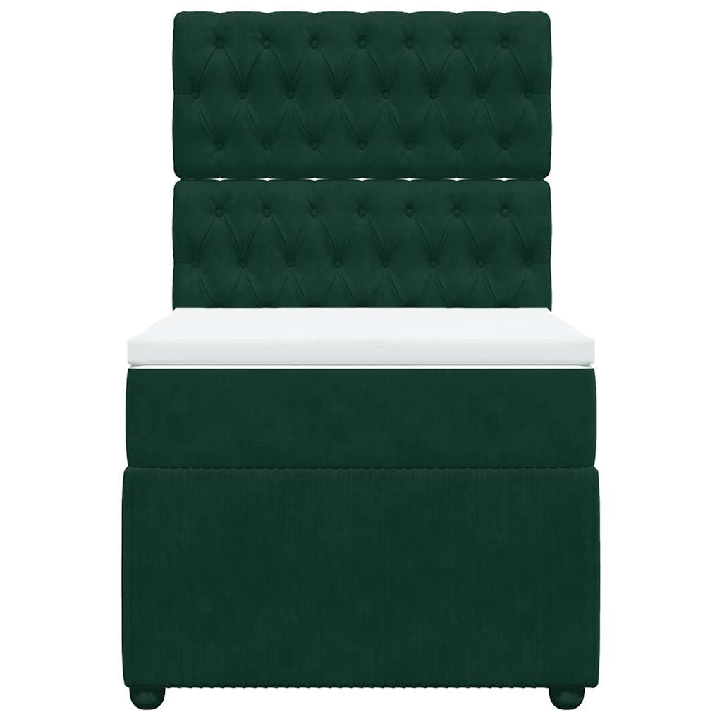 Sommier à lattes de lit avec matelas Vert foncé 100x200 cm - XIOS