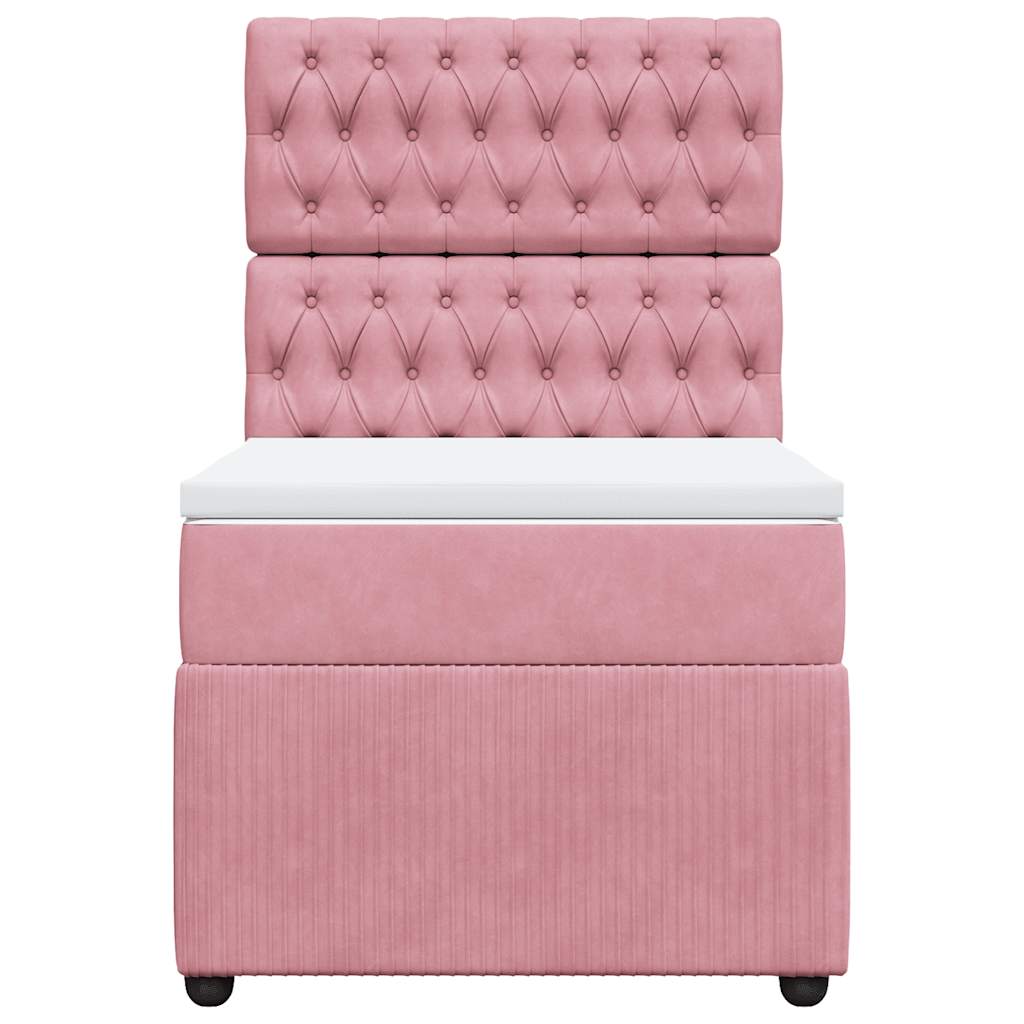 Sommier à lattes de lit avec matelas Rose 100x200 cm Velours - XIOS