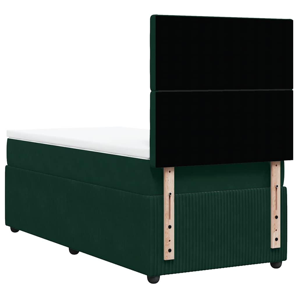 Sommier à lattes de lit avec matelas Vert foncé 100x200 cm - XIOS