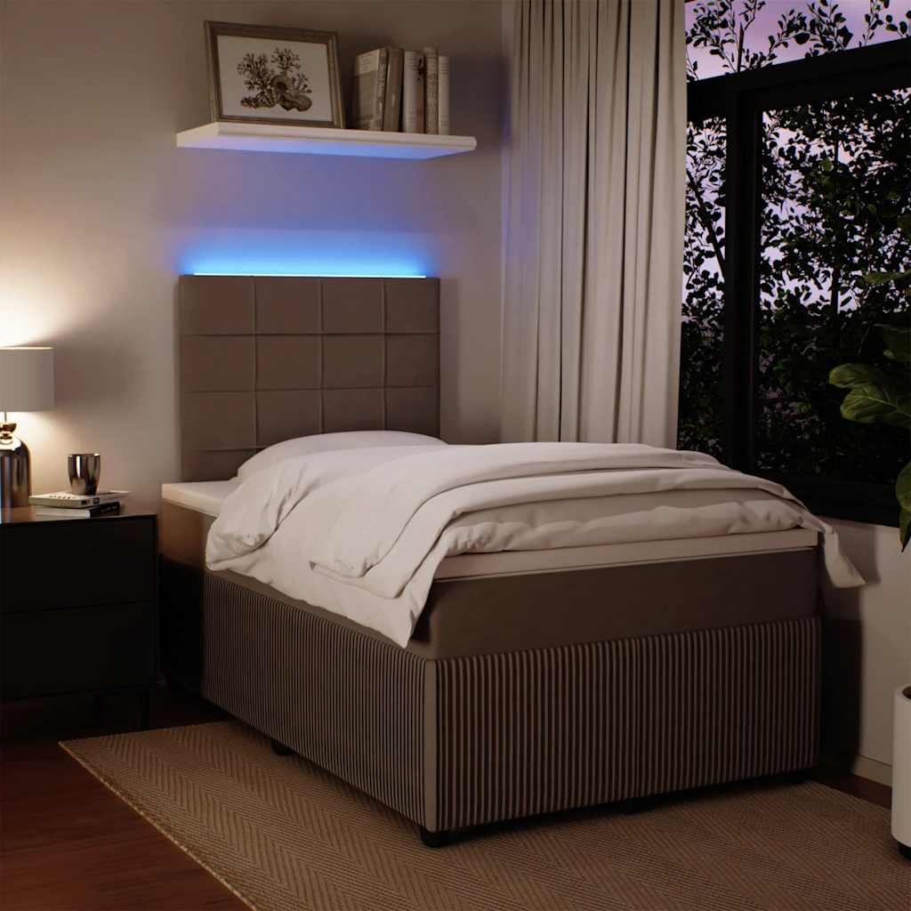 Sommier à lattes de lit et matelas gris clair 120x190cm velours - XIOS
