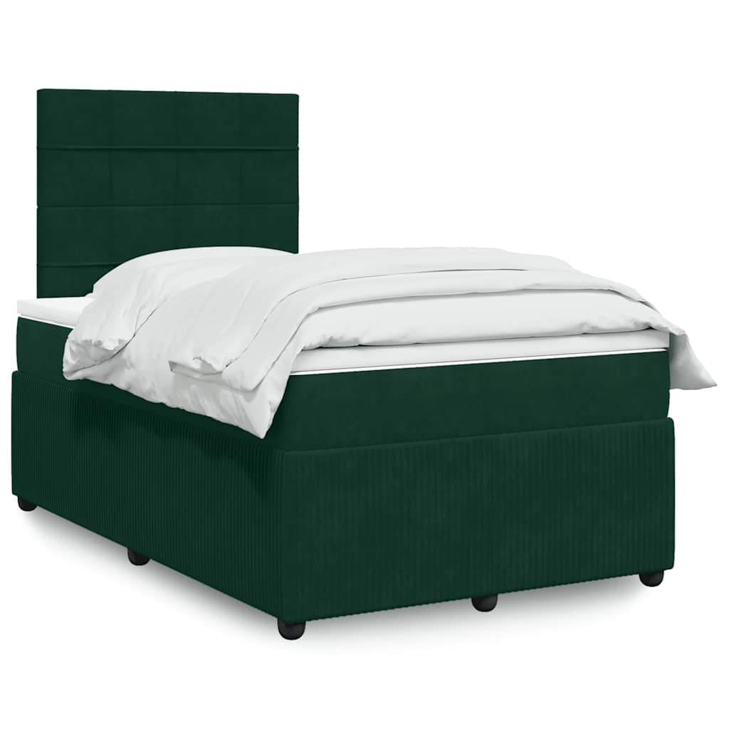 Sommier à lattes de lit avec matelas vert foncé 120x190 cm - XIOS