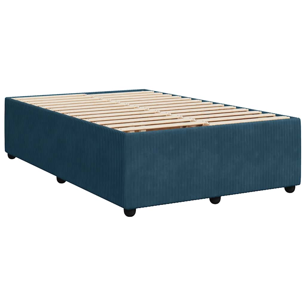 Sommier à lattes de lit et matelas bleu 120x190 cm velours - XIOS