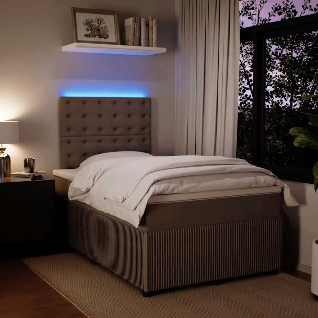 Sommier à lattes de lit et matelas gris clair 120x190cm velours - XIOS