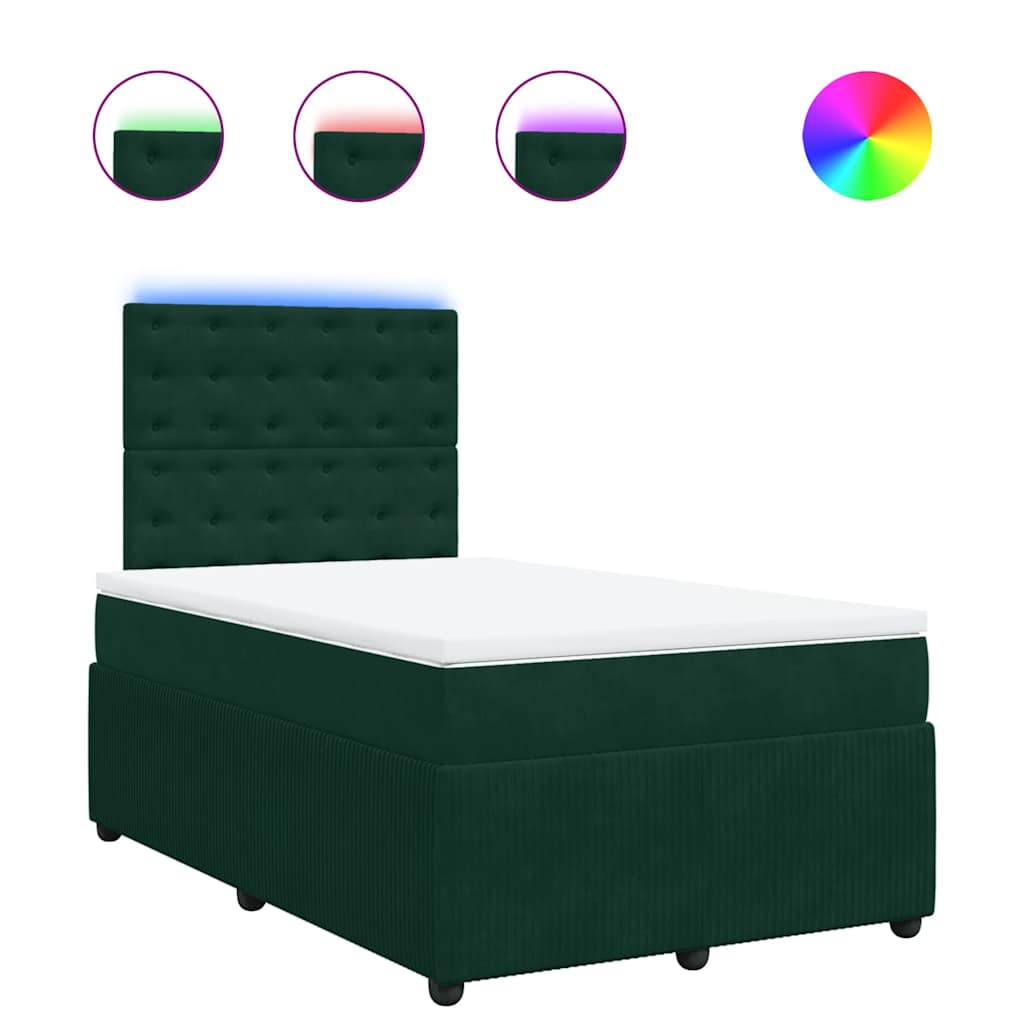 Sommier à lattes de lit avec matelas vert foncé 120x190 cm - XIOS
