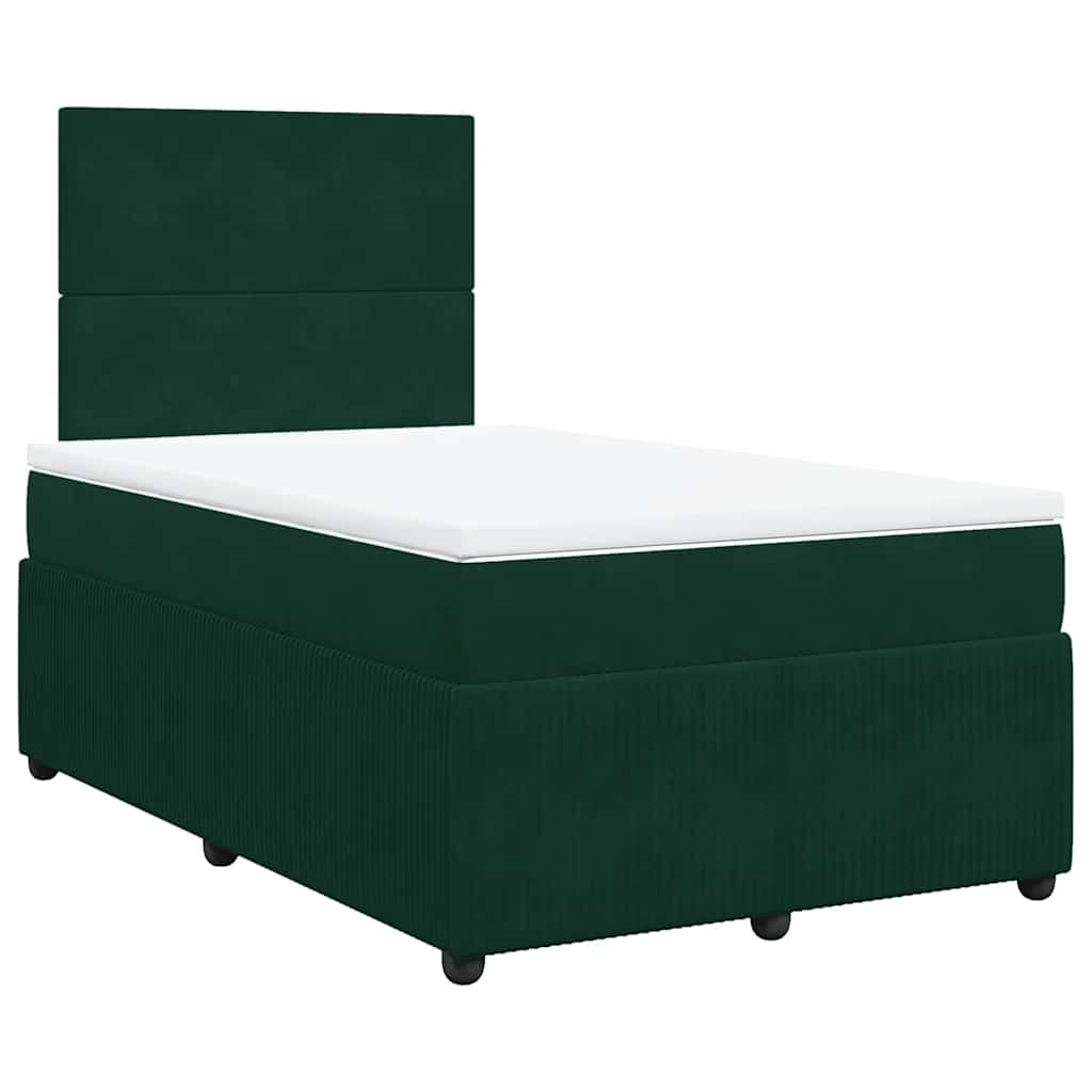 Sommier à lattes de lit et matelas Vert foncé 120x200cm Velours - XIOS