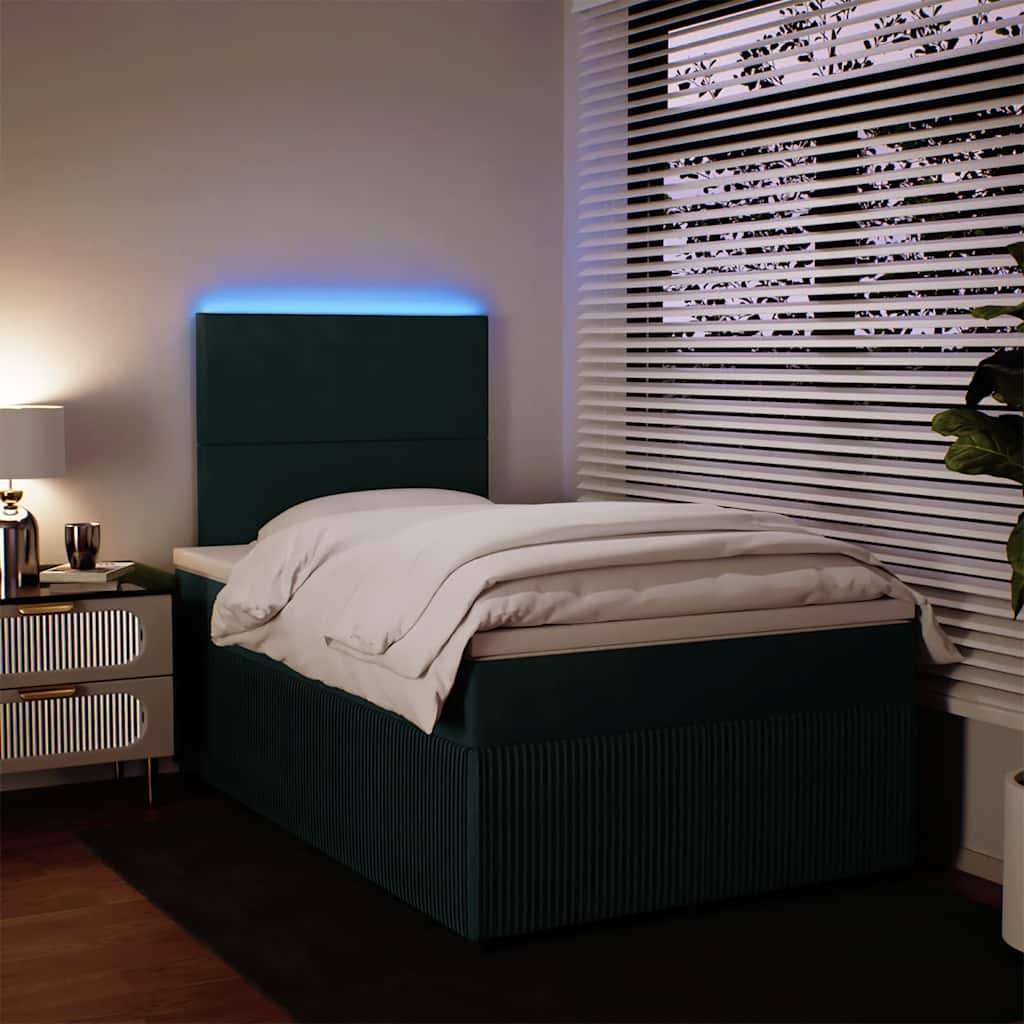 Sommier à lattes de lit et matelas Vert foncé 120x200cm Velours - XIOS