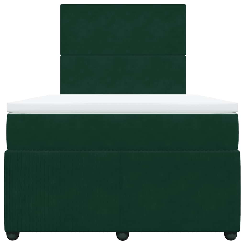 Sommier à lattes de lit et matelas Vert foncé 120x200cm Velours - XIOS